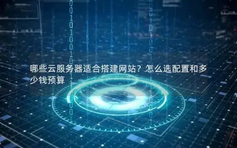 哪些云服务器适合搭建网站？怎么选配置和多少钱预算