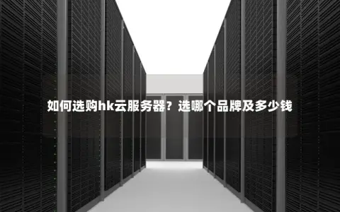 如何选购hk云服务器？选哪个品牌及多少钱