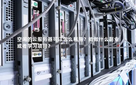 空闲的云服务器可以怎么利用？能做什么副业或者学习项目？