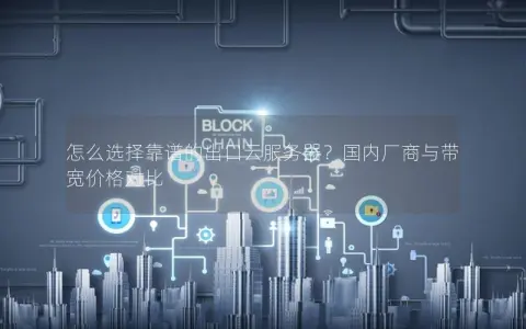 怎么选择靠谱的出口云服务器？国内厂商与带宽价格对比