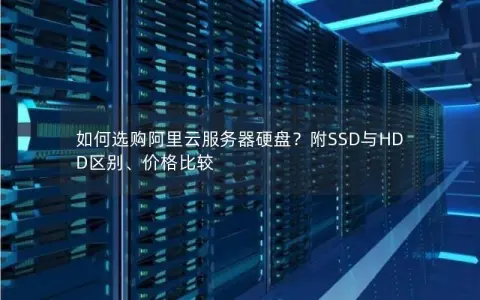 如何选购阿里云服务器硬盘？附SSD与HDD区别、价格比较