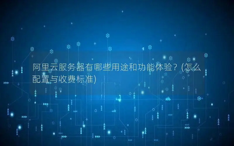 阿里云服务器有哪些用途和功能体验?(怎么配置与收费标准) 阿里云服务器有哪些用途和功能体验?(怎么配置与收费标准)