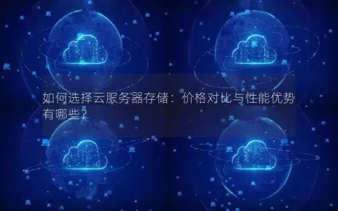 如何选择云服务器存储：价格对比与性能优势有哪些？