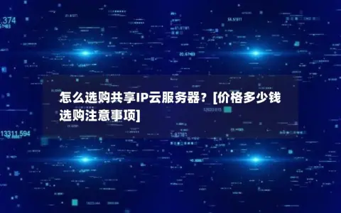 怎么选购共享IP云服务器？[价格多少钱 选购注意事项]