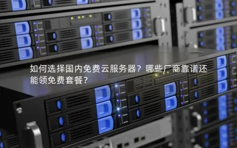 如何选择国内免费云服务器？哪些厂商靠谱还能领免费套餐？