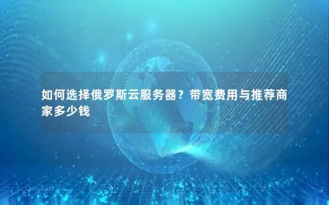 如何选择俄罗斯云服务器？带宽费用与推荐商家多少钱