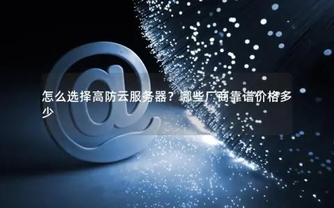 怎么选择高防云服务器？哪些厂商靠谱价格多少
