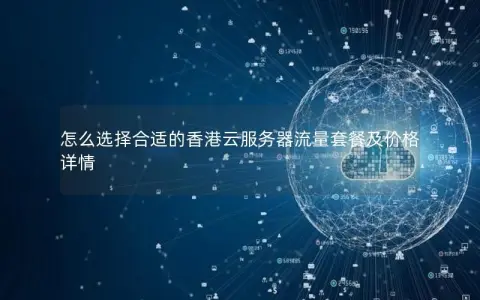 怎么选择合适的香港云服务器流量套餐及价格详情