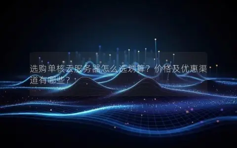 选购单核云服务器怎么选划算？价格及优惠渠道有哪些？