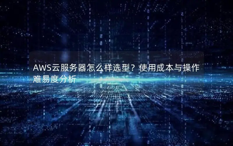 AWS云服务器怎么样选型?使用成本与操作难易度分析 AWS云服务器怎么样选型?使用成本与操作难易度分析