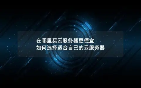在哪里买云服务器更便宜 如何选择适合自己的云服务器