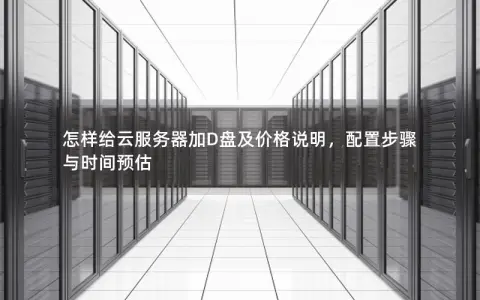 怎样给云服务器加D盘及价格说明，配置步骤与时间预估
