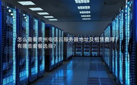 怎么查看贵州电信云服务器地址及租赁费用？有哪些套餐选择？