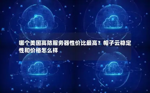 哪个美国高防服务器性价比最高？帽子云稳定性和价格怎么样