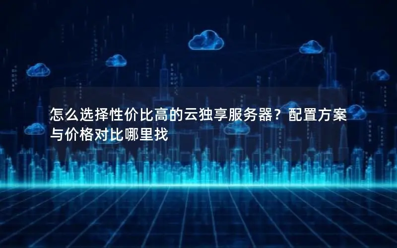 怎么选择性价比高的云独享服务器?配置方案与价格对比哪里找 怎么选择性价比高的云独享服务器?配置方案与价格对比哪里找