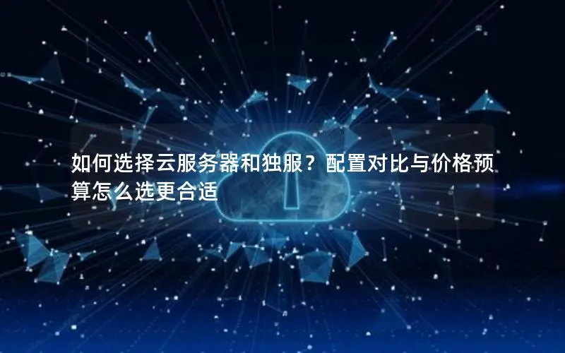如何选择云服务器和独服?配置对比与价格预算怎么选更合适 如何选择云服务器和独服?配置对比与价格预算怎么选更合适