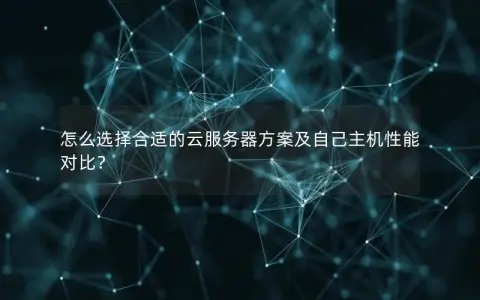 怎么选择合适的云服务器方案及自己主机性能对比？