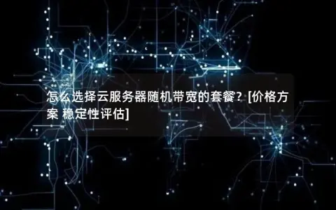 怎么选择云服务器随机带宽的套餐？[价格方案 稳定性评估]