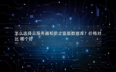 怎么选择云服务器和防止盗版数据库？价格对比 哪个好