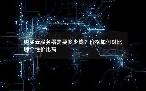 购买云服务器需要多少钱？价格如何对比 哪个性价比高