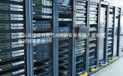 怎么选择适合自己APP的云服务器？哪些品牌好部署费用
