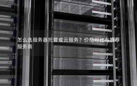 怎么选服务器托管或云服务？价格对比与推荐服务商