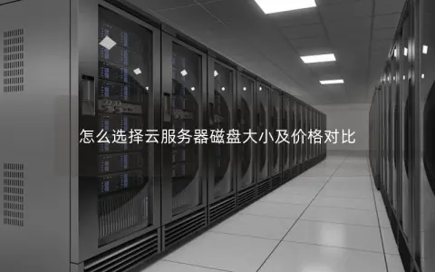 怎么选择云服务器磁盘大小及价格对比