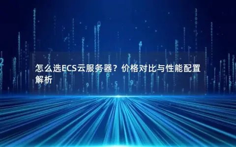 怎么选ECS云服务器？价格对比与性能配置解析