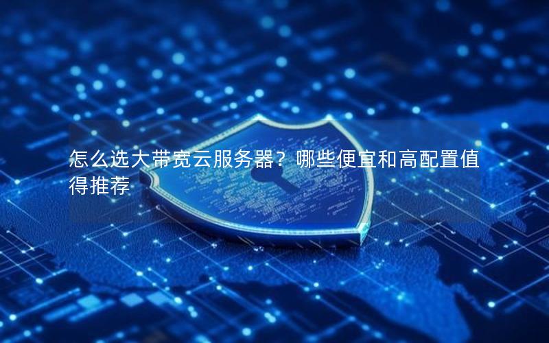 怎么选大带宽云服务器？哪些便宜和高配置值得推荐
