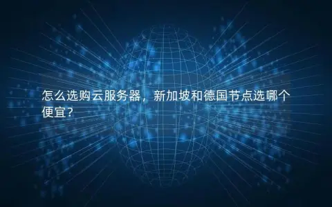 怎么选购云服务器，新加坡和德国节点选哪个便宜？