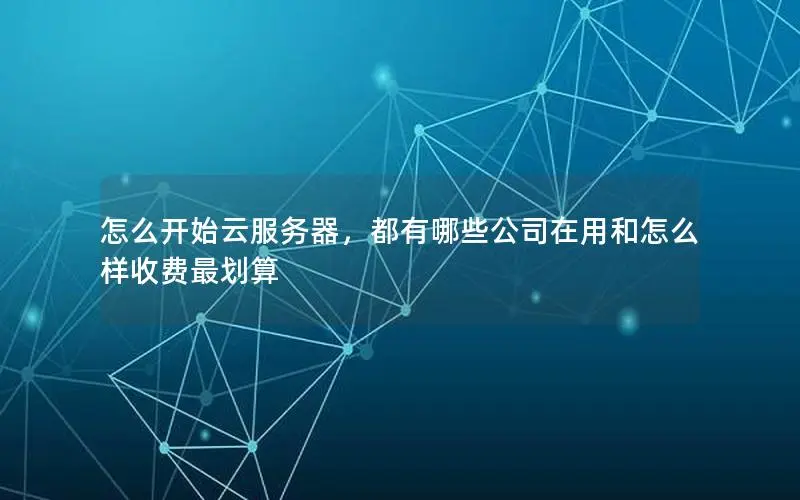 怎么开始云服务器，都有哪些公司在用和怎么样收费最划算