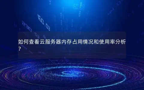 如何查看云服务器内存占用情况和使用率分析？