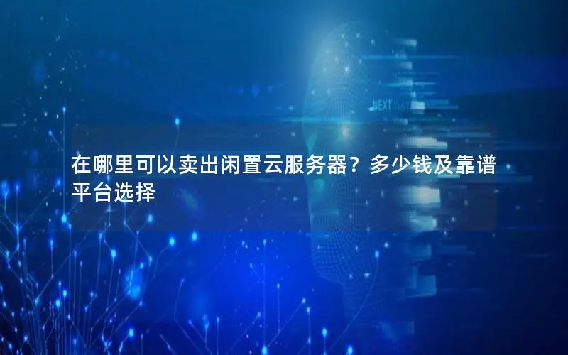 在哪里可以卖出闲置云服务器?多少钱及靠谱平台选择 在哪里可以卖出闲置云服务器?多少钱及靠谱平台选择