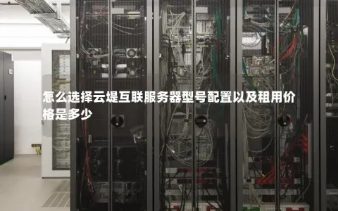 怎么选择云堤互联服务器型号配置以及租用价格是多少