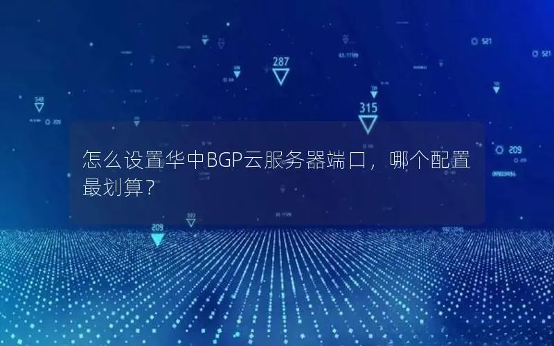 怎么设置华中BGP云服务器端口,哪个配置最划算? 怎么设置华中BGP云服务器端口,哪个配置最划算?