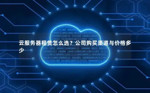 云服务器租赁怎么选？公司购买渠道与价格多少