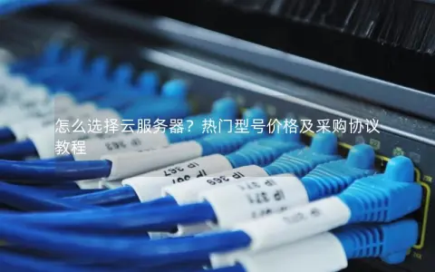 怎么选择云服务器？热门型号价格及采购协议教程