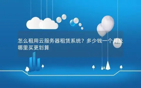 怎么租用云服务器租赁系统？多少钱一个月及哪里买更划算