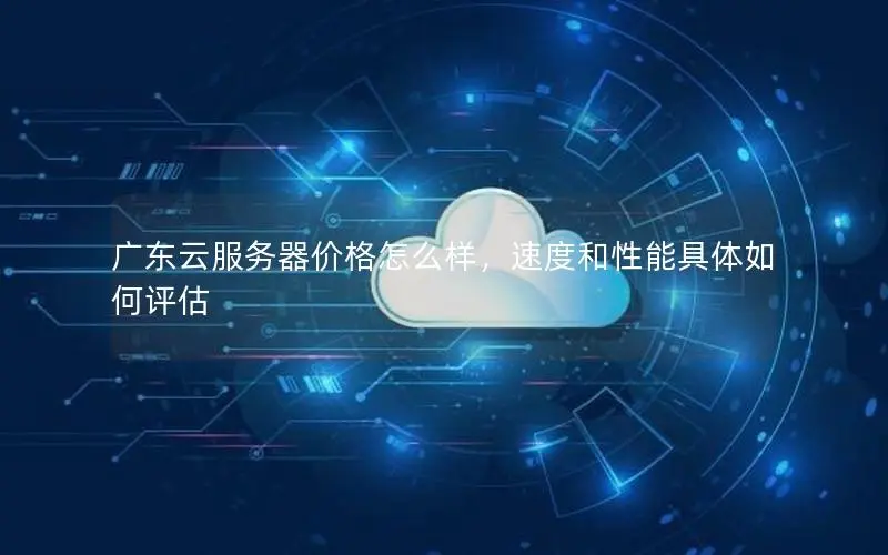 广东云服务器价格怎么样，速度和性能具体如何评估
