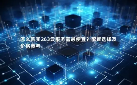 怎么购买263云服务器最便宜？配置选择及价格参考
