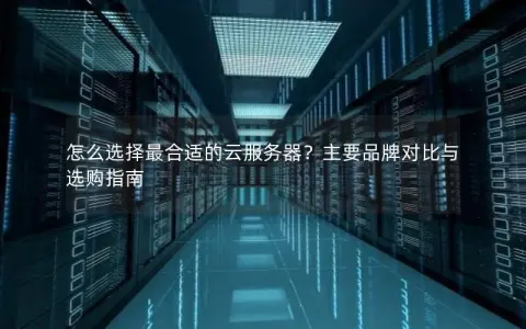 怎么选择最合适的云服务器？主要品牌对比与选购指南