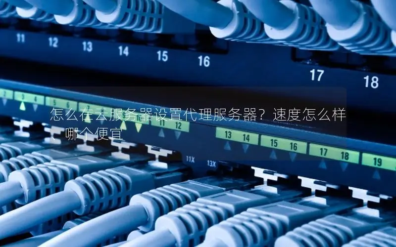 怎么在云服务器设置代理服务器？速度怎么样、哪个便宜