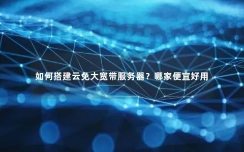 如何搭建云免大宽带服务器？哪家便宜好用