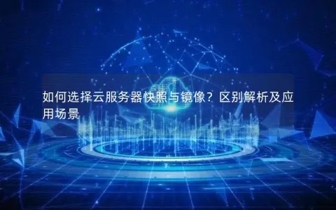 如何选择云服务器快照与镜像？区别解析及应用场景