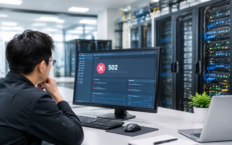 阿里云 502 反复报错，先查哪几项？